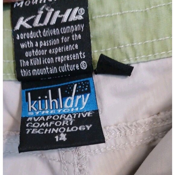 Kuhl Dry Stretch Capri Pants Womens 14 Khaki Tan Hiking Outdoor Active Stretch - Picture 10 of 10